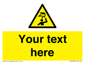 Custom warning overhead obstacle